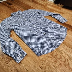 Uniqlo Men's Size M Gingham Long Sleeve Pockets Cotton Button Up Shirt.